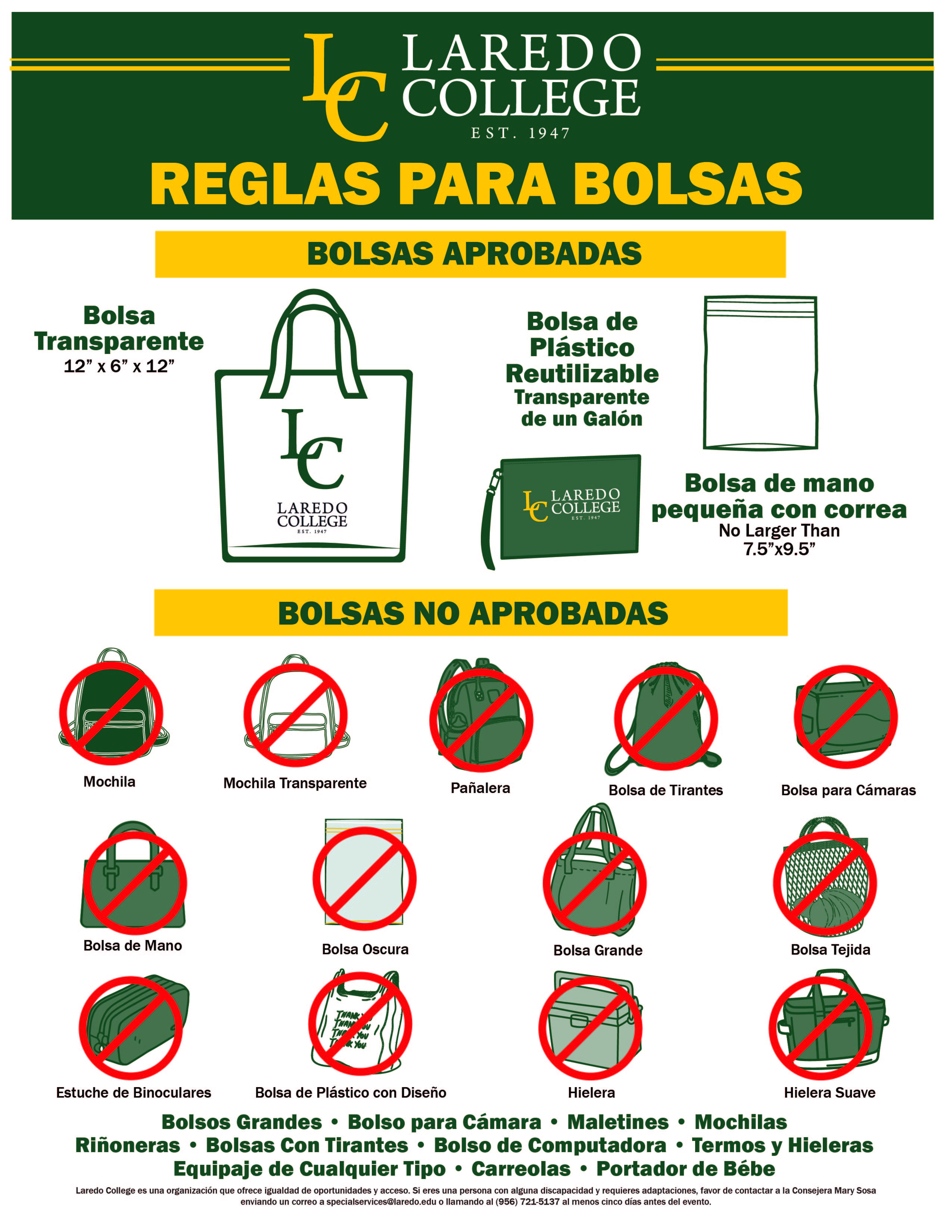 Bag Policy - Spanish